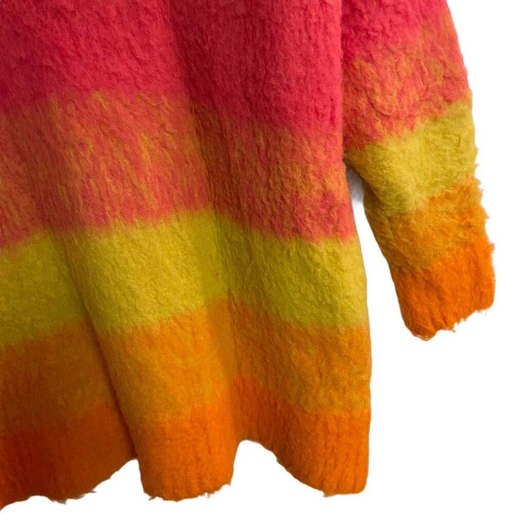 Anthropologie Sweater Rainbow Stripe Plush - Picture 5 of 8